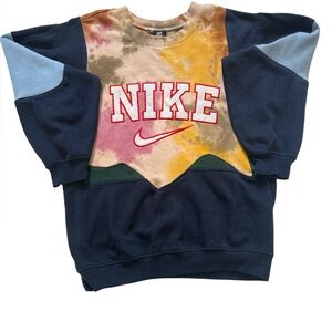 Retro Nike Multicolor Tie-Dye Crew Neck Sweater